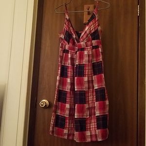 Strappy plaid dress